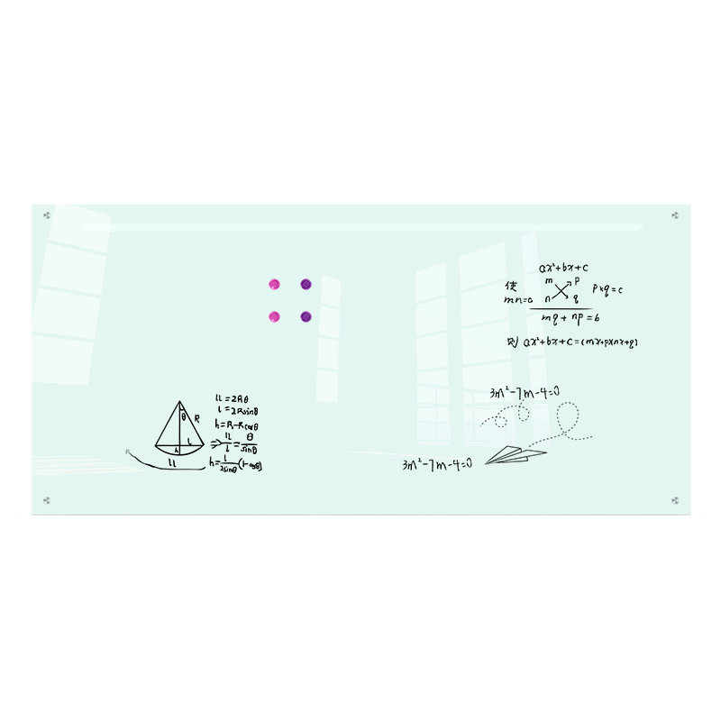 磁性钢化玻璃白板写字板办公会议黑板儿童家用珐琅板教学留言画板
