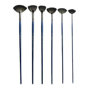 艾洛斯貉子毛扇形笔软毛扇形画笔古典油画笔软质动物毛扇形笔1314