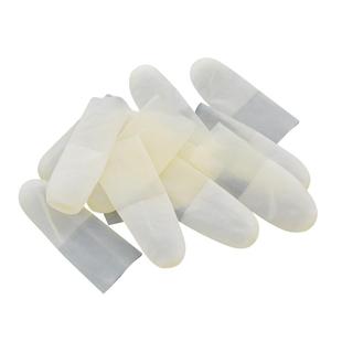 切口手指套一次性透明磨砂耐磨防滑超薄防水工业电子乳胶防护干活