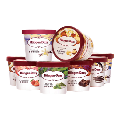 10杯法国原装进口哈根达斯冰淇淋