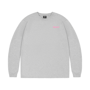 BIPOLAR基础绒面发泡长袖T恤基础简约休闲宽松上衣早春新款情侣款