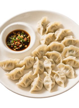 带蘸料碟水饺/虾/薯条子母盘