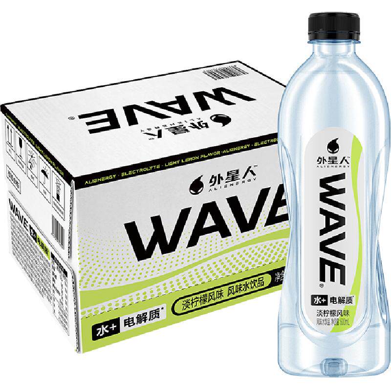 【直播推荐】外星人WAVE风味水饮品无糖含电解质600ml*15瓶