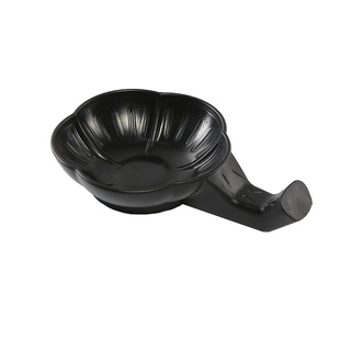 奇墨王多功能仿瓷塑料毛笔笔搁水碟两用梅花型调色盘笔洗笔托文房四宝毛笔书用用具黑釉墨碟