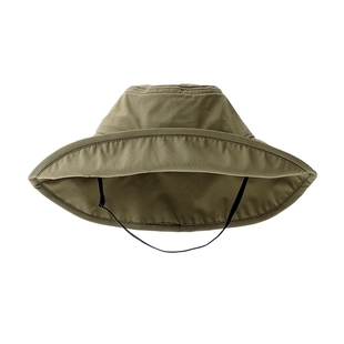 MARLMARL儿童宝宝遮阳帽拒水渔夫帽防晒太阳游泳帽子brim06橄榄绿