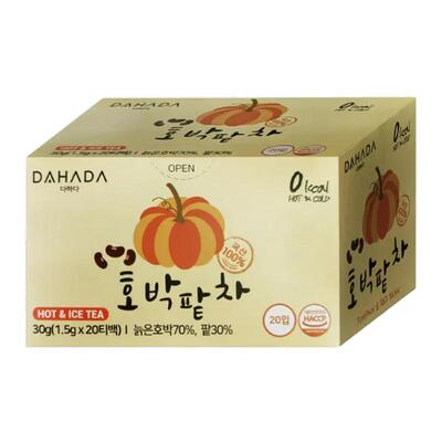 DAHADA韩国进口南瓜红豆茶0卡脂祛湿消水肿冷泡热泡高钾水养生茶