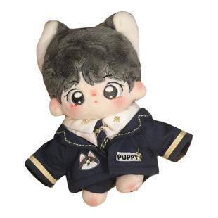 海蓝星辰蓝本反色棉花娃娃娃衣10cm可爱娃用衣服套装金边眼镜制服