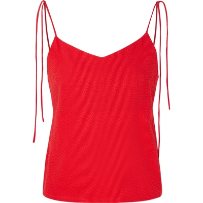 LE 17 SEPTEMBRE 春夏女红色泡泡纱吊带背心