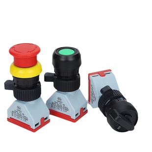 防爆急停旋转按钮控制开关防粉尘防腐开孔孔径30mm自复位常开常闭