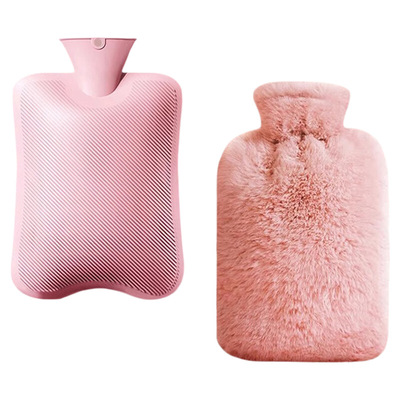 热水袋注水暖水袋女生暖手热敷肚子暖脚神器可爱毛绒布套防爆保温