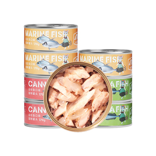纽森白肉170g零食猫罐头成猫幼猫通用金枪鱼猫罐猫饭12罐整箱