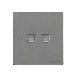 86型单双口网络模块组合插座通用超六类七八类网线面板不包含模块