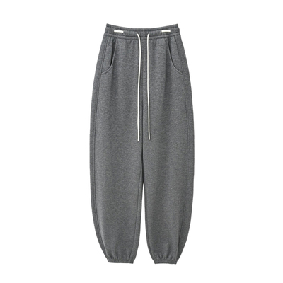 加绒加厚保暖奥粒绒茧型束脚卫裤