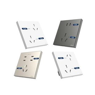 西蒙错位六孔五孔七孔八孔十孔插座86型16A空调多孔插座50M系列