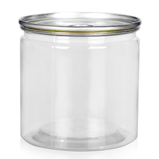 易拉罐包装罐带盖蜂蜜柠檬密封罐加厚食品塑料麻辣透明圆形罐子85