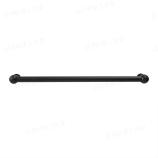 小矮人铁艺绷纱杆黑色半帘杆上螺丝安装可拆卸门帘杆窗帘杆细杆子