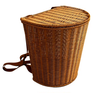 背篓编织收纳筐居家户外捡菌子采摘筐赶集买菜家用置物篮双肩箩筐