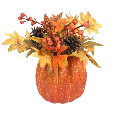 万圣节枫叶摆件餐厅桌面酒吧果枝