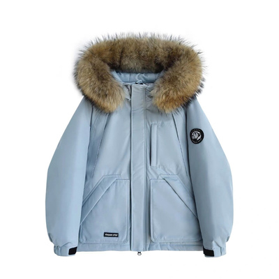 超好看的工装棉服韩系宽松新款