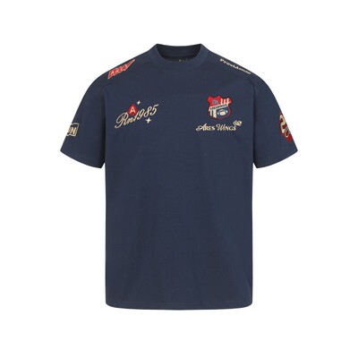 美式复古街头嘻哈刺绣短袖T恤