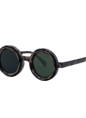 夜间开车男士眼镜圆框新款ND可调节变焦旋转墨镜防晒偏光女太阳镜