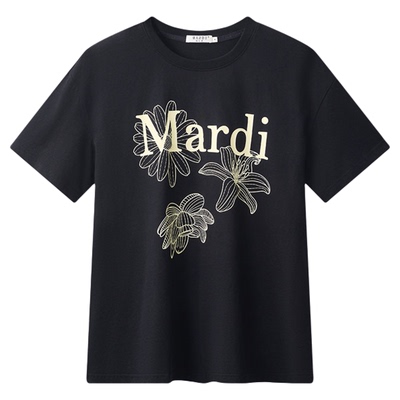 MARDI官方正品三花雏菊百合时尚纯棉短袖T恤宽松百搭上衣女2026夏