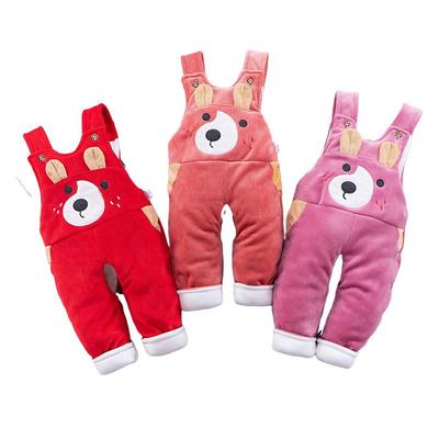 背带裤秋冬季1-2岁宝宝加厚保暖