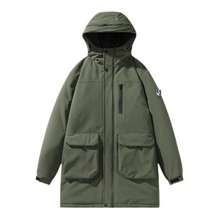 回力中长款棉服男士冬季加厚冲锋工装石墨烯棉衣外套男生冬装棉袄