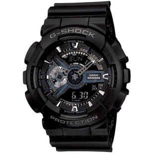 casio卡西欧手表男黑武士gshock学生石英运动款黑暗之心GA-110-1B