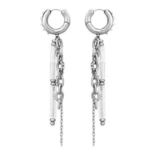 BLACKHEAD/黑头高级感透黑缠绕流苏耳环耳饰小众设计潮甜酷女饰品