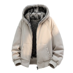 极寒系列90绒羽绒服情侣短款座山雕毛领加厚保暖连帽男外套派克服