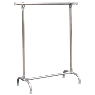 置地单杆晾衣架304不锈钢落地挂衣服架室内阳台小型晒衣架杆定制