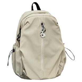 书包女大学生ins无印风简约大容量双肩包 初中生高中旅行背包男潮