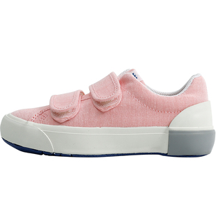 月星板鞋帆布鞋女日本制布鞋4-16岁儿童男童休闲低帮撞色夏季鞋