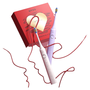 EFZQ电动牙刷情侣套装男女成人软毛声波全自动充电两支一对礼盒装