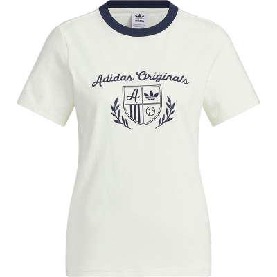 Adidas/阿迪达斯正品三叶草女士复古印花运动短袖T恤JM8009