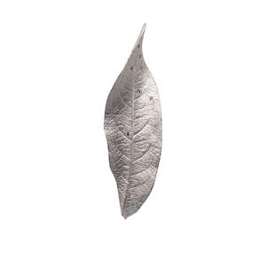 由子野胸花纯银树叶胸针女款送老师国风设计感小众别针情侣原创