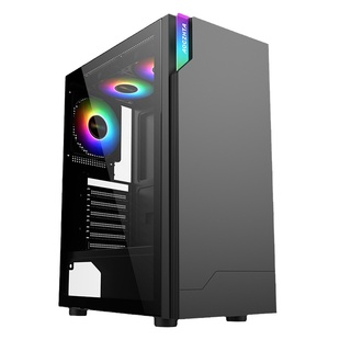 X79X99双路机箱EATX台式机钢化玻璃侧透炫彩电竞游戏电脑大主机箱