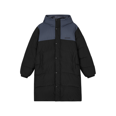 斯凯奇2024冬季滑雪服中长款加厚保暖羽绒服三防可拆连帽外套男女