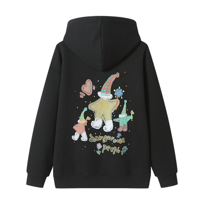 薛之谦dsp星星字母手绘连帽卫衣