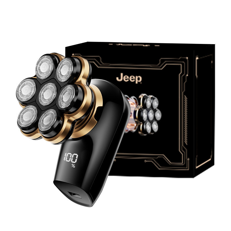 Jeep光头神器E100理发剃须自己剃光头神器男士专用电动推子增白器