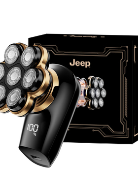 Jeep光头神器E100理发剃须自己剃光头神器男士专用电动推子增白器