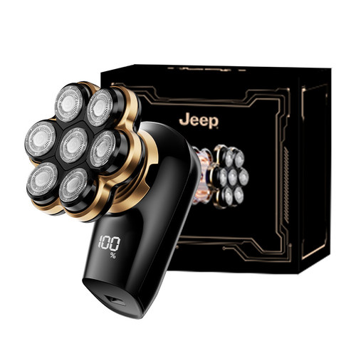 Jeep光头神器E100理发剃须自己剃光头神器男士专用电动推子增白器