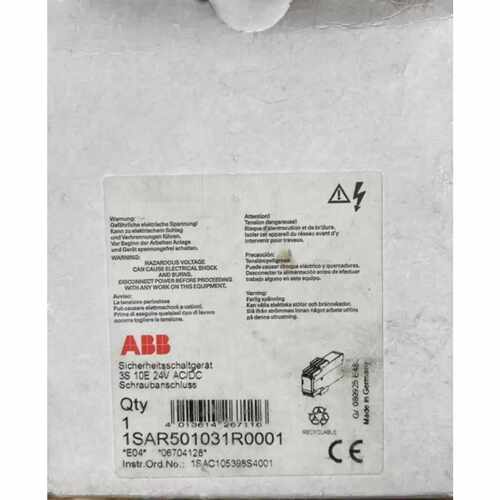 下单前咨询ABB继电器C573，型号1SAR501031R0001，交