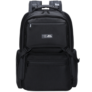 slazenger高级感双肩包男商务通勤16/17寸电脑包大容量背包水松底