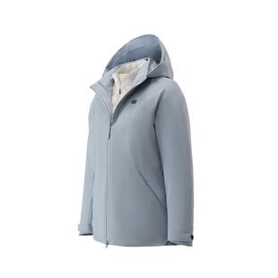 KOLON SPORT可隆冲锋衣2级防风男女连帽羽绒三合一夹克