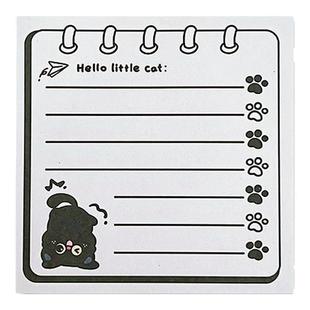 黑色小猫便签贴可撕无粘性备忘便签纸办公室留言纸手账装饰便签本