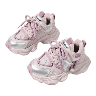 星期六童鞋女童运动鞋2025冬季新款加绒保暖棉鞋子轻便软底老爹鞋