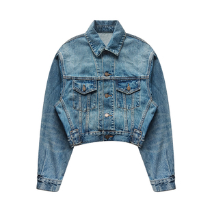 LUNA“巴黎3W”复古百搭水洗短款丹宁牛仔外套