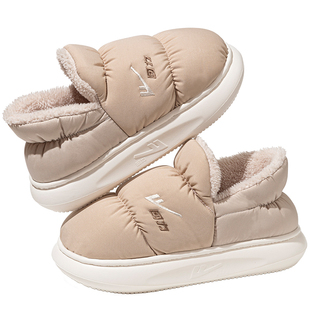 回力棉拖鞋女冬季包跟2025新款家居厚底防水羽绒布防滑保暖可外穿